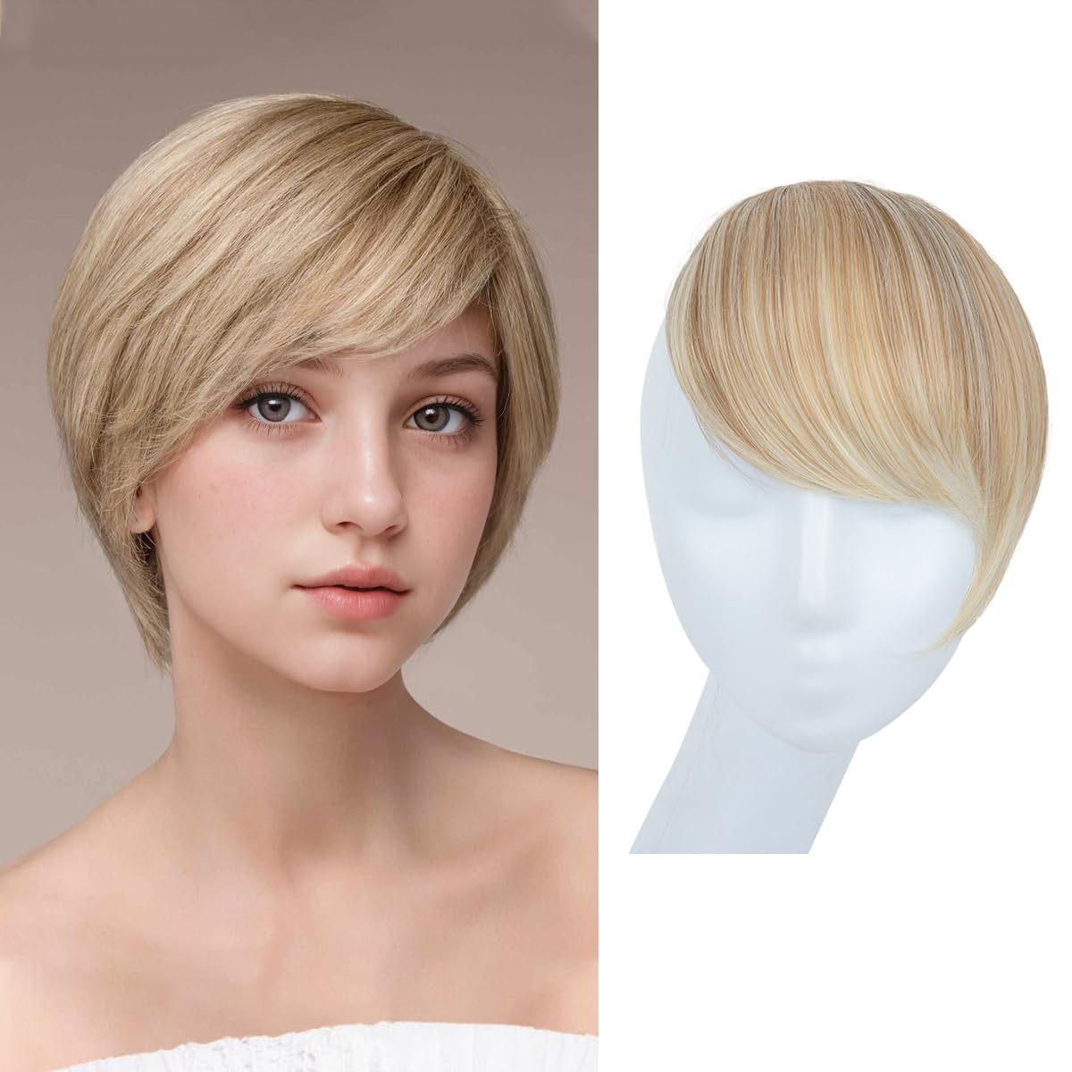 Sunny Blonde Clip-in Bangs