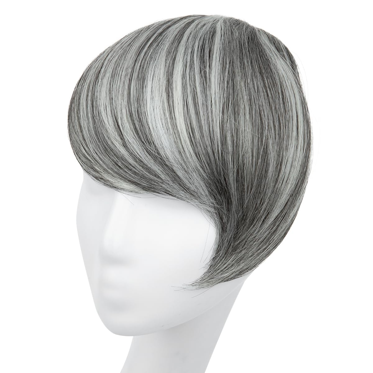Dark Grey Clip-in Bangs