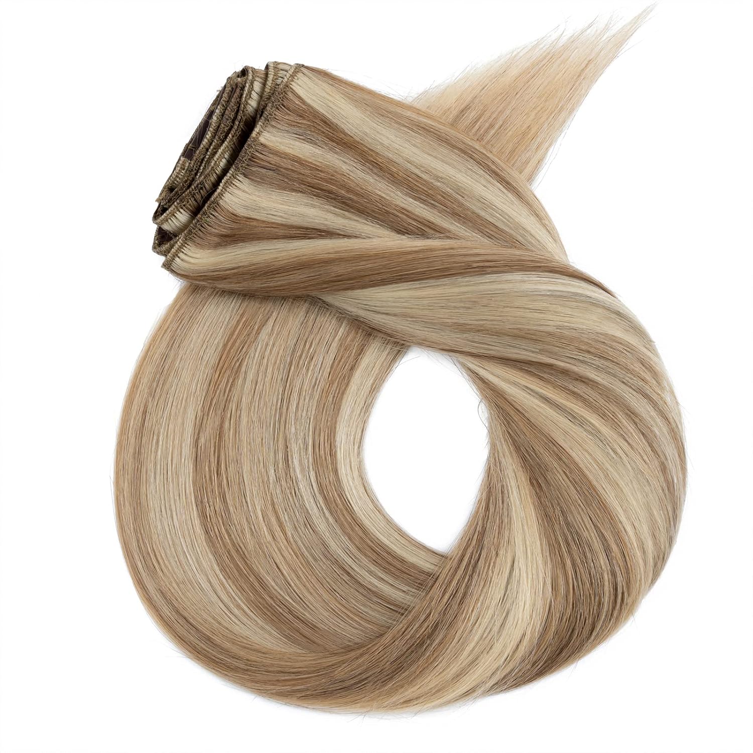 Light Brown/Bleach Blonde Clip-In Hair Extensions