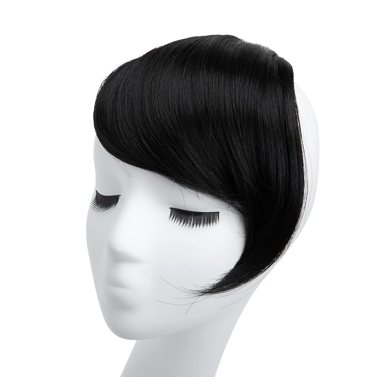 Jet Black Clip-in Bangs