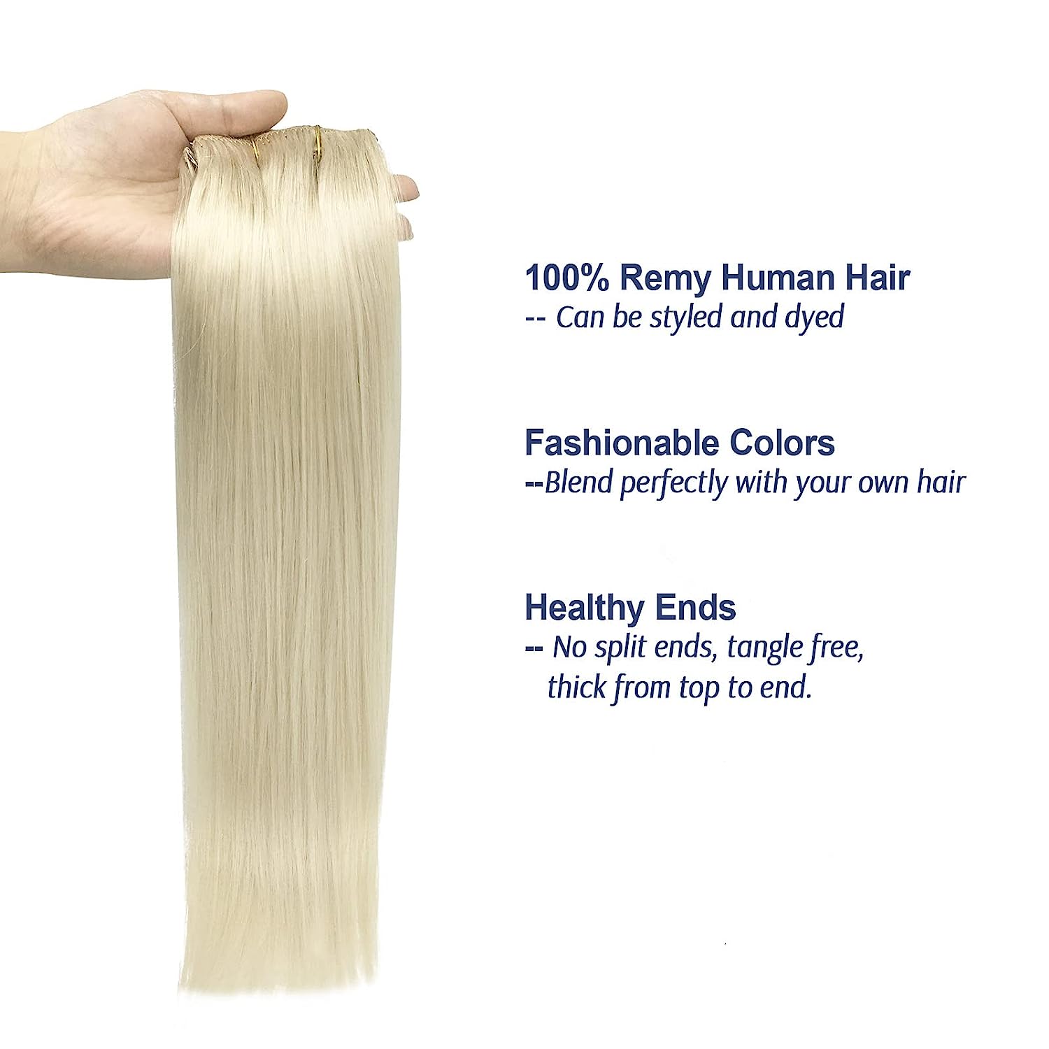 Platinum Blonde Clip-In Hair Extensions