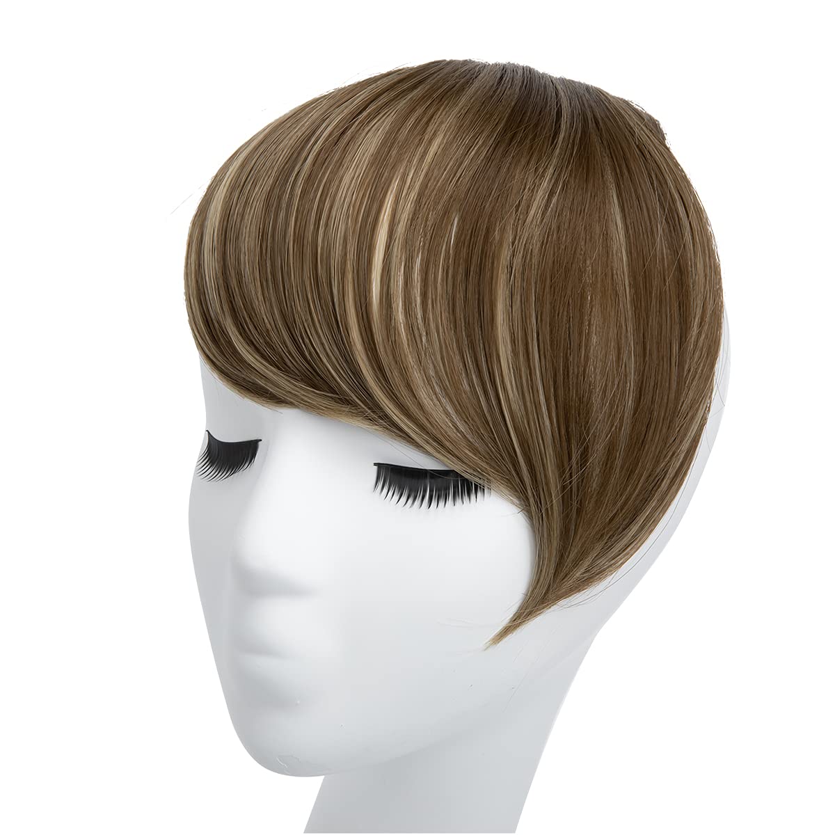 Brunette/Ash Blonde Clip-in Bangs