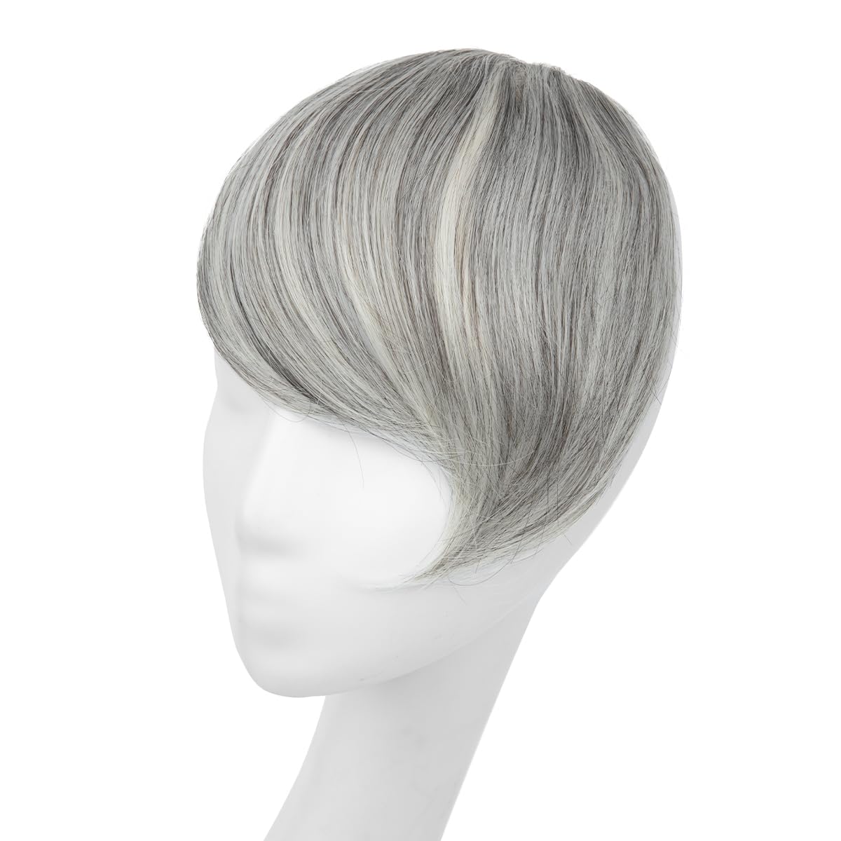 Grey Clip-in Bangs