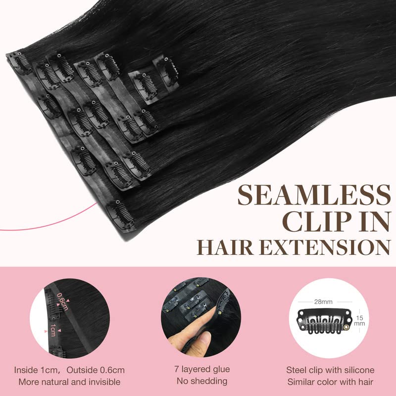 Off Black Clip-In Hair Extensions