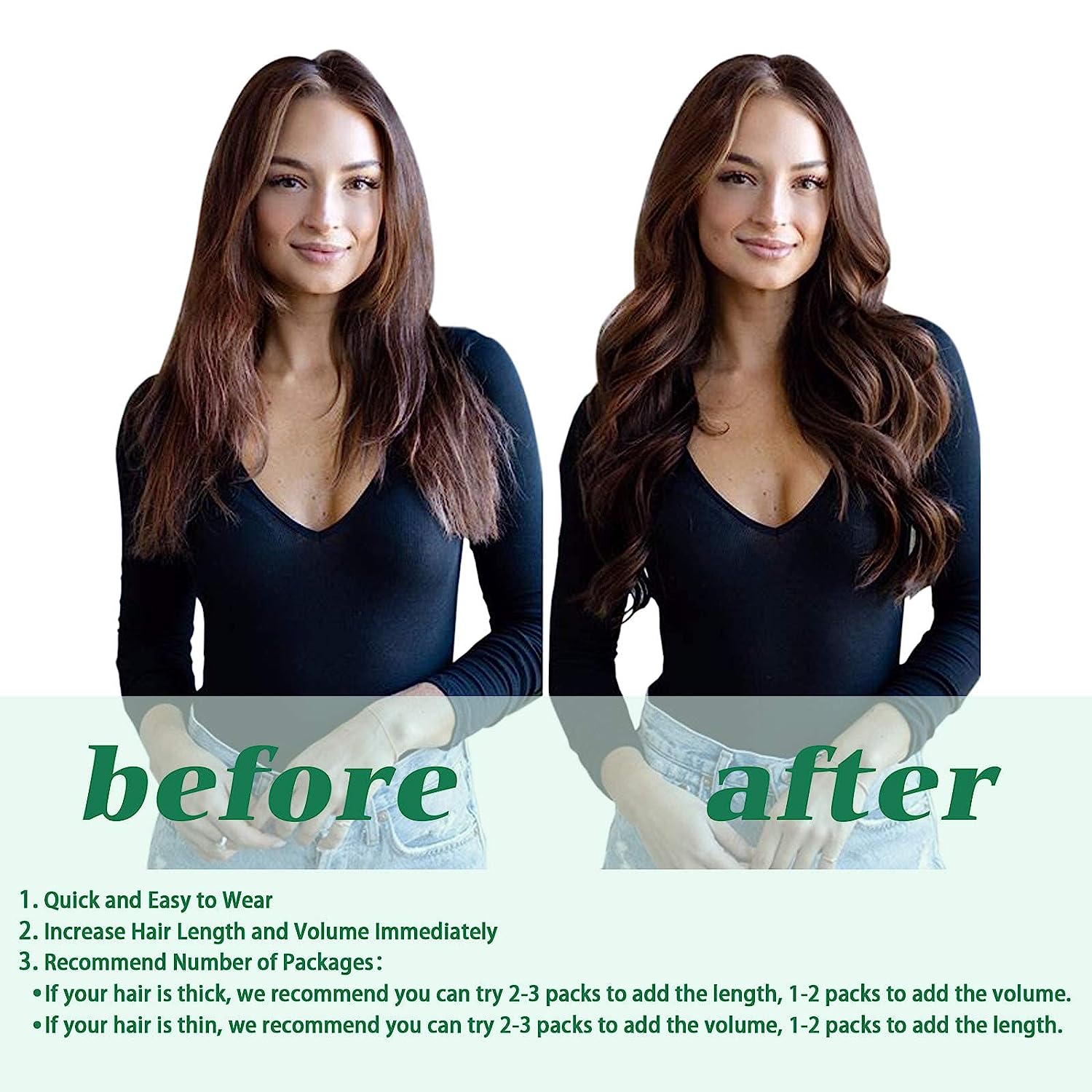 Chocolate Brown Clip-In Hair Extensions