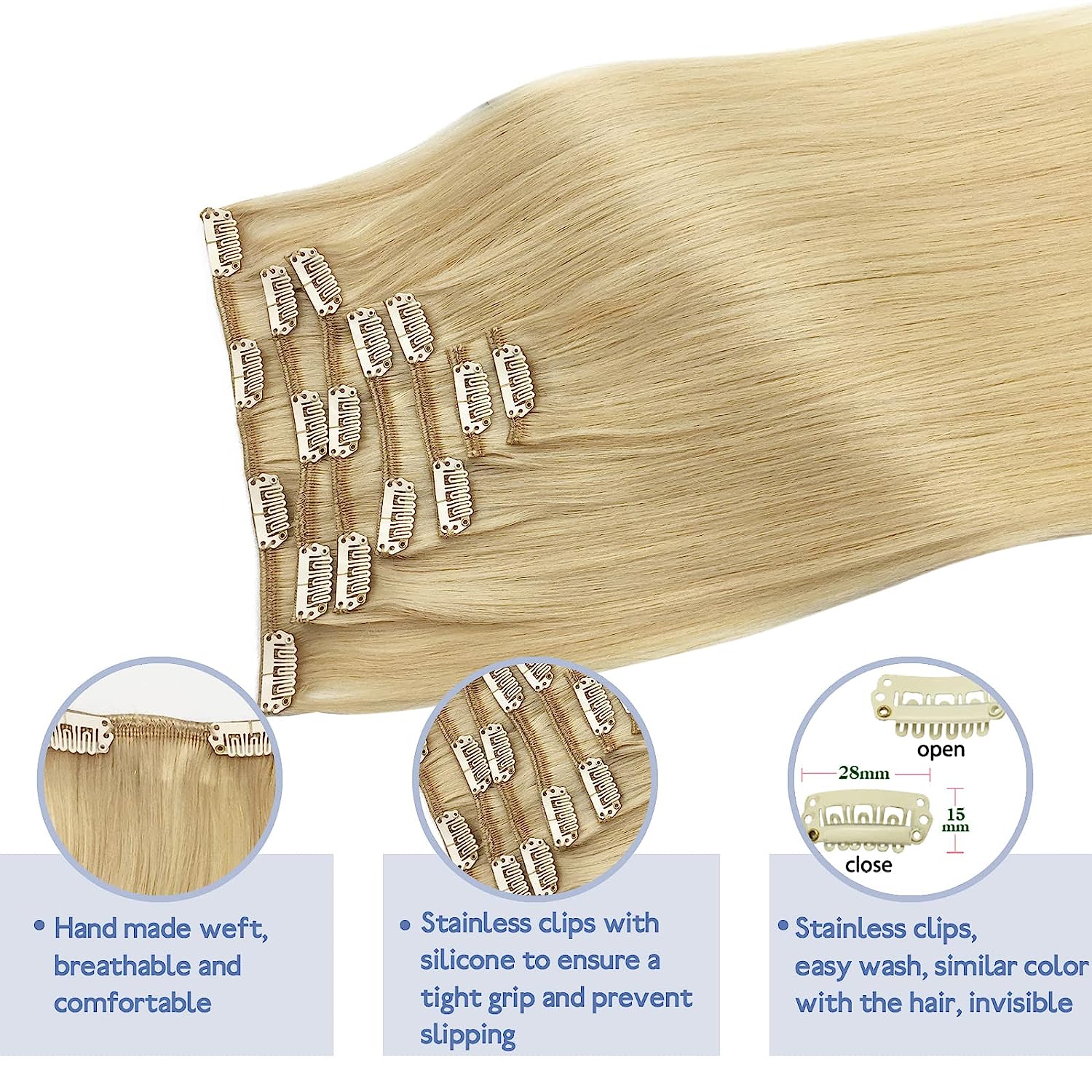 Beach Blonde Clip-In Hair Extensions