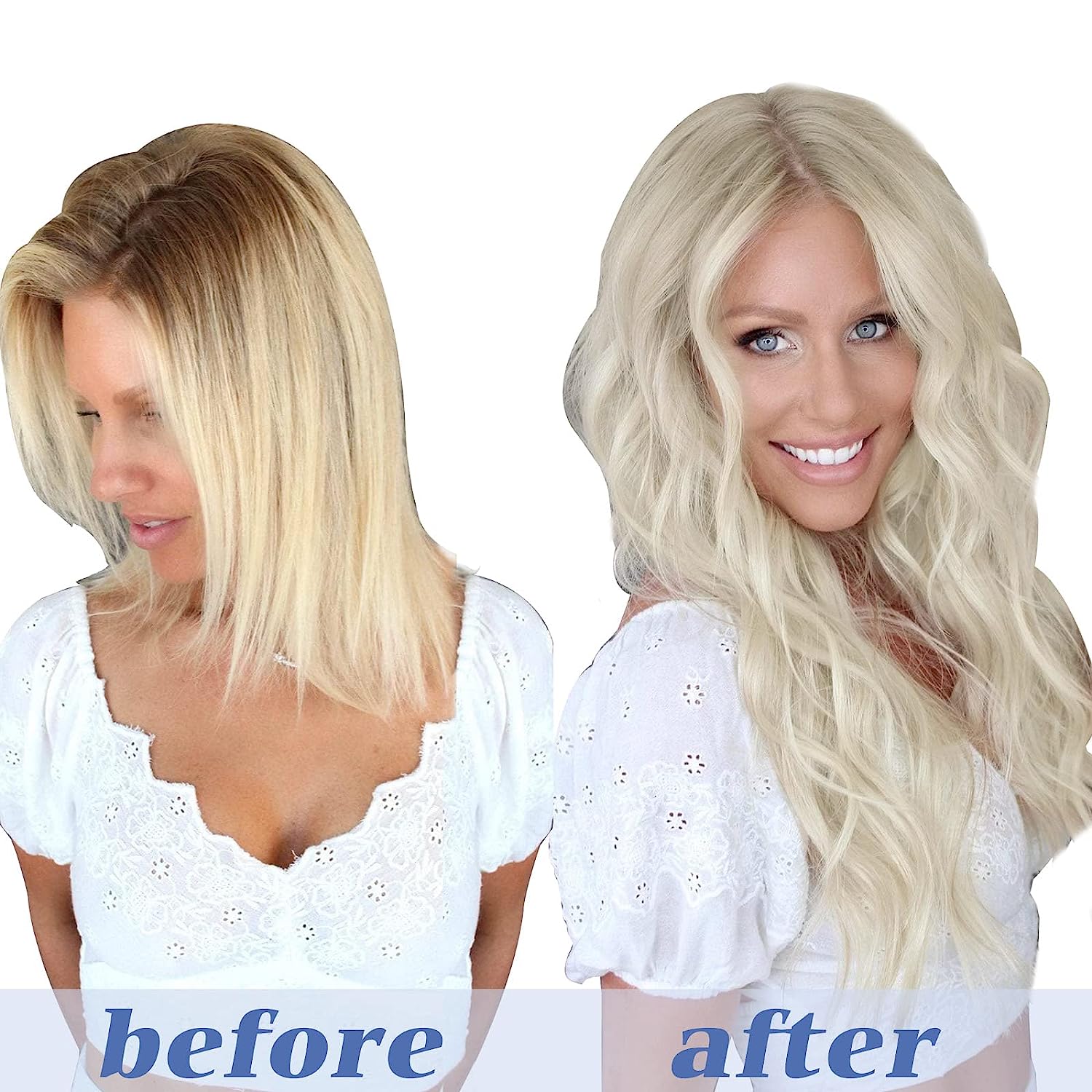 Platinum Blonde Clip-In Hair Extensions