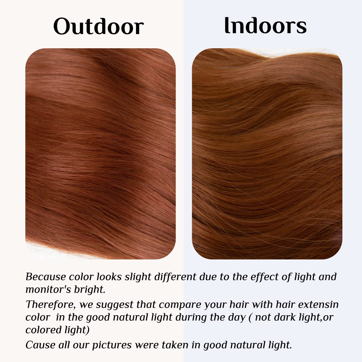 Copper Red Halo Hair Extensions