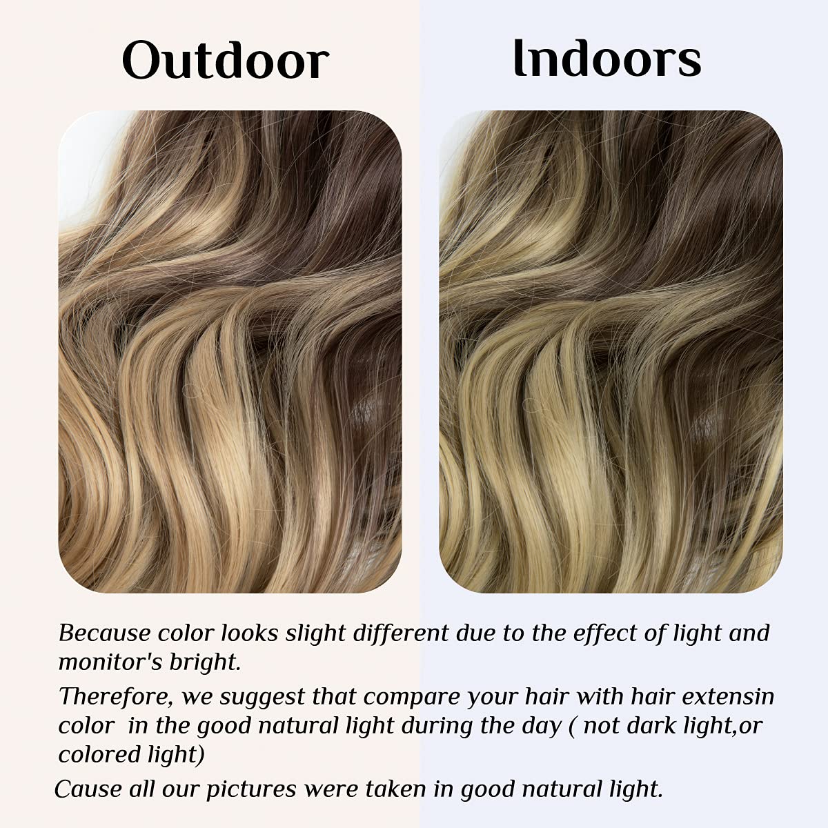 Dark Brown to Ash Blonde Halo Hair Extensions