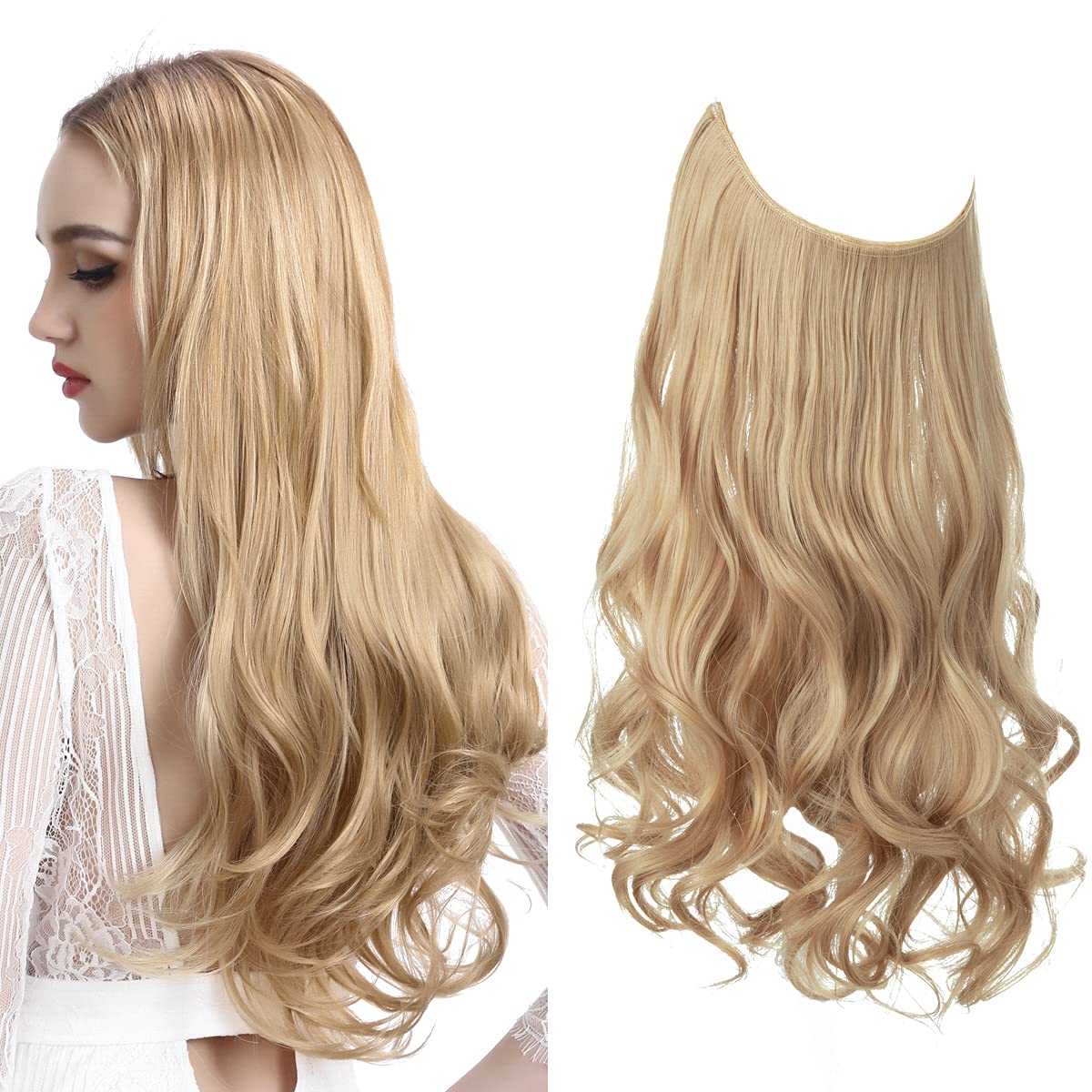 Sandy Blonde Halo Hair Extensions