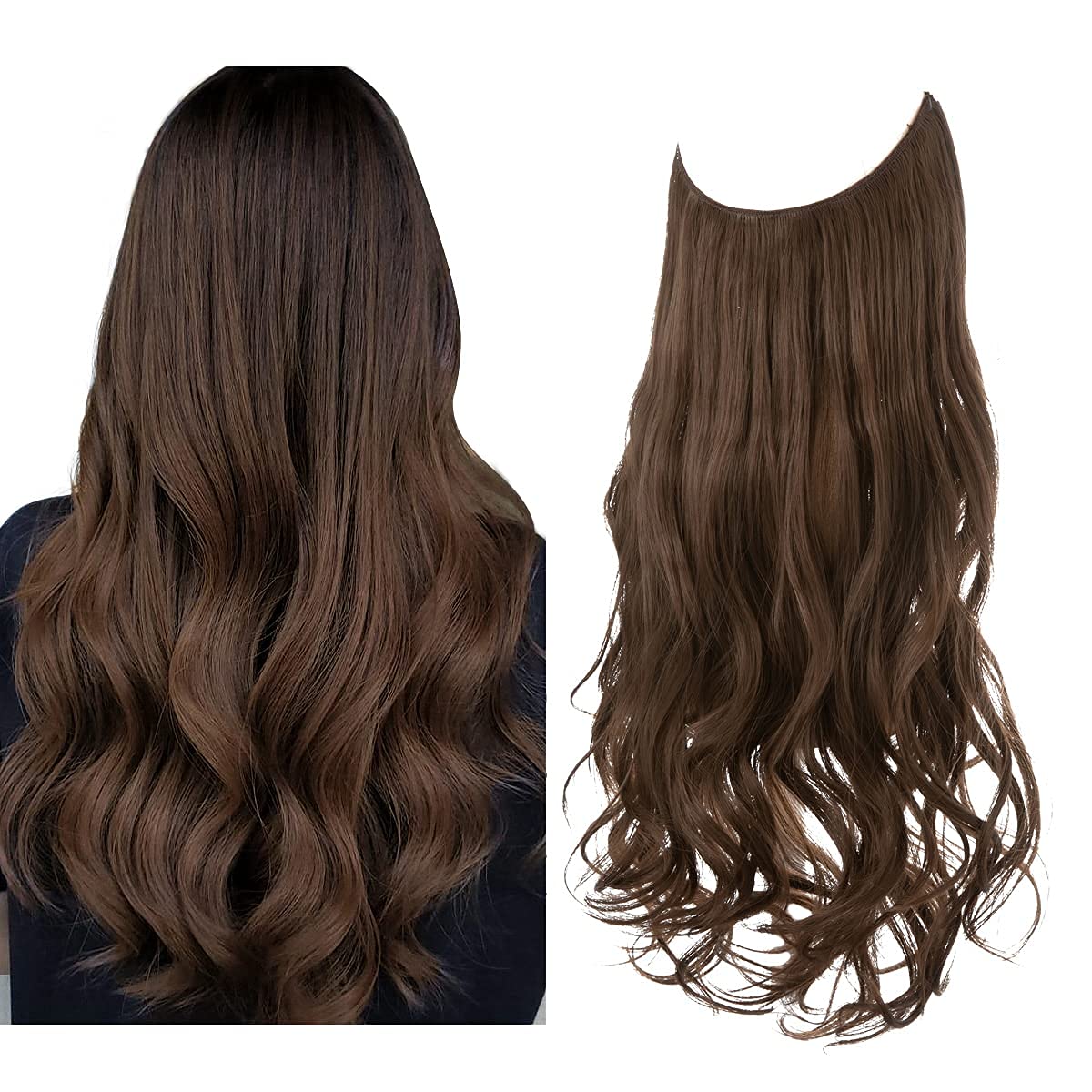 Medium Brown Halo Hair Extensions