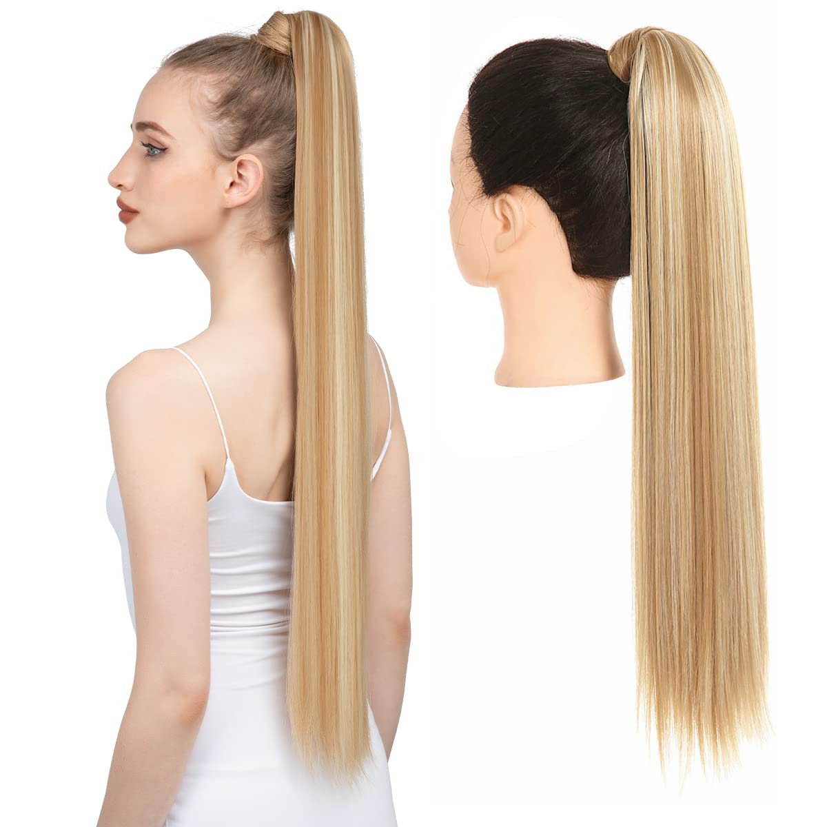 Golden Blonde /Beach Blonde Ponytail Hair Extension