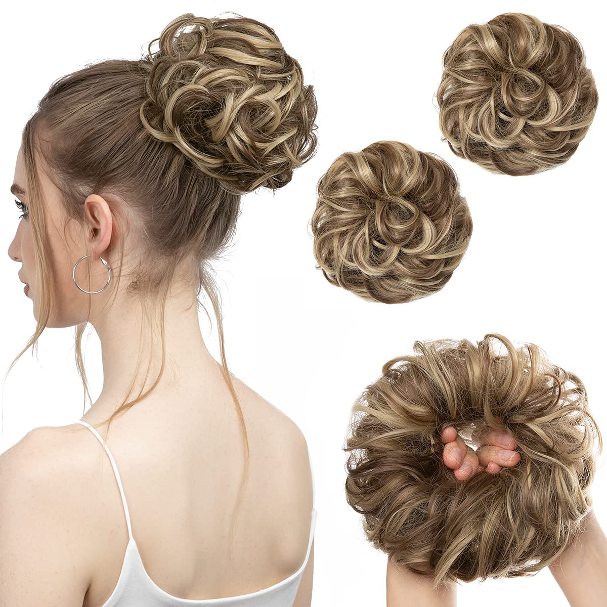Beach Blonde Hair Buns (2 Pieces)