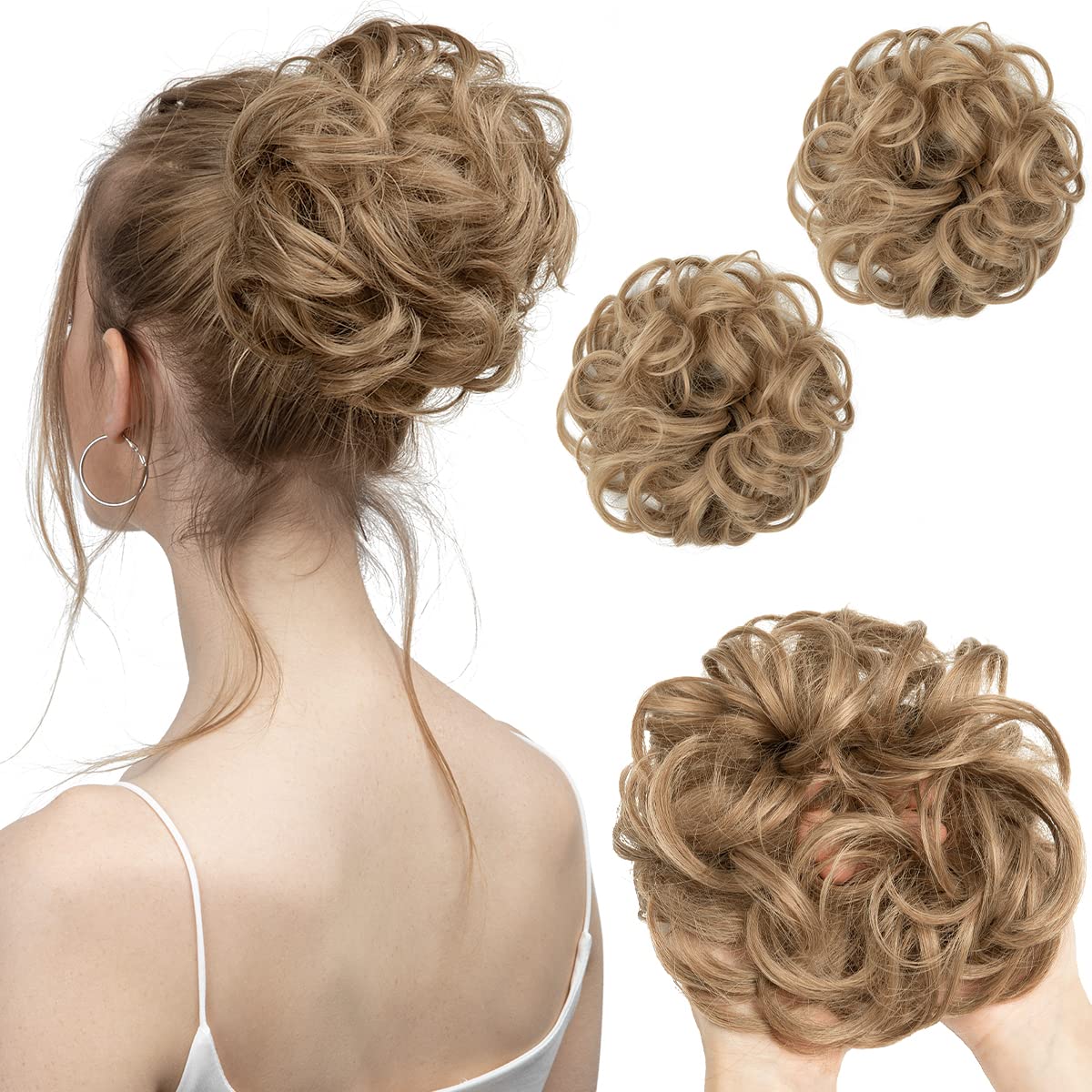 Medium Blonde Hair Buns (2 Pieces)