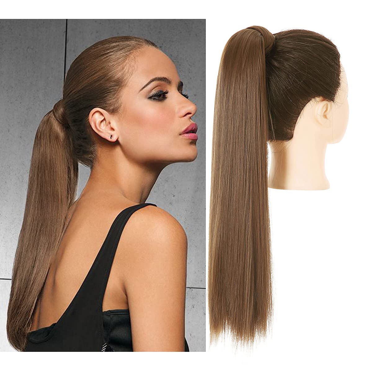 Medium Brown Ponytail Hair Extension