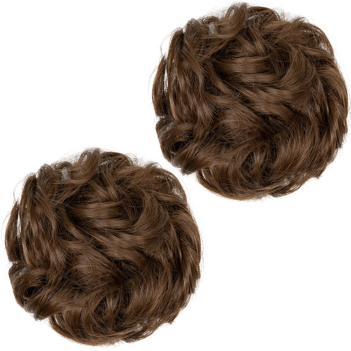 Ash Brown Hair Buns (2 Pieces)