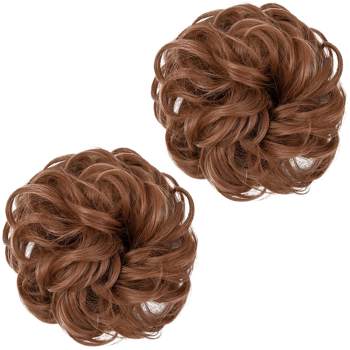Light Auburn Hair Buns (2 Pieces)