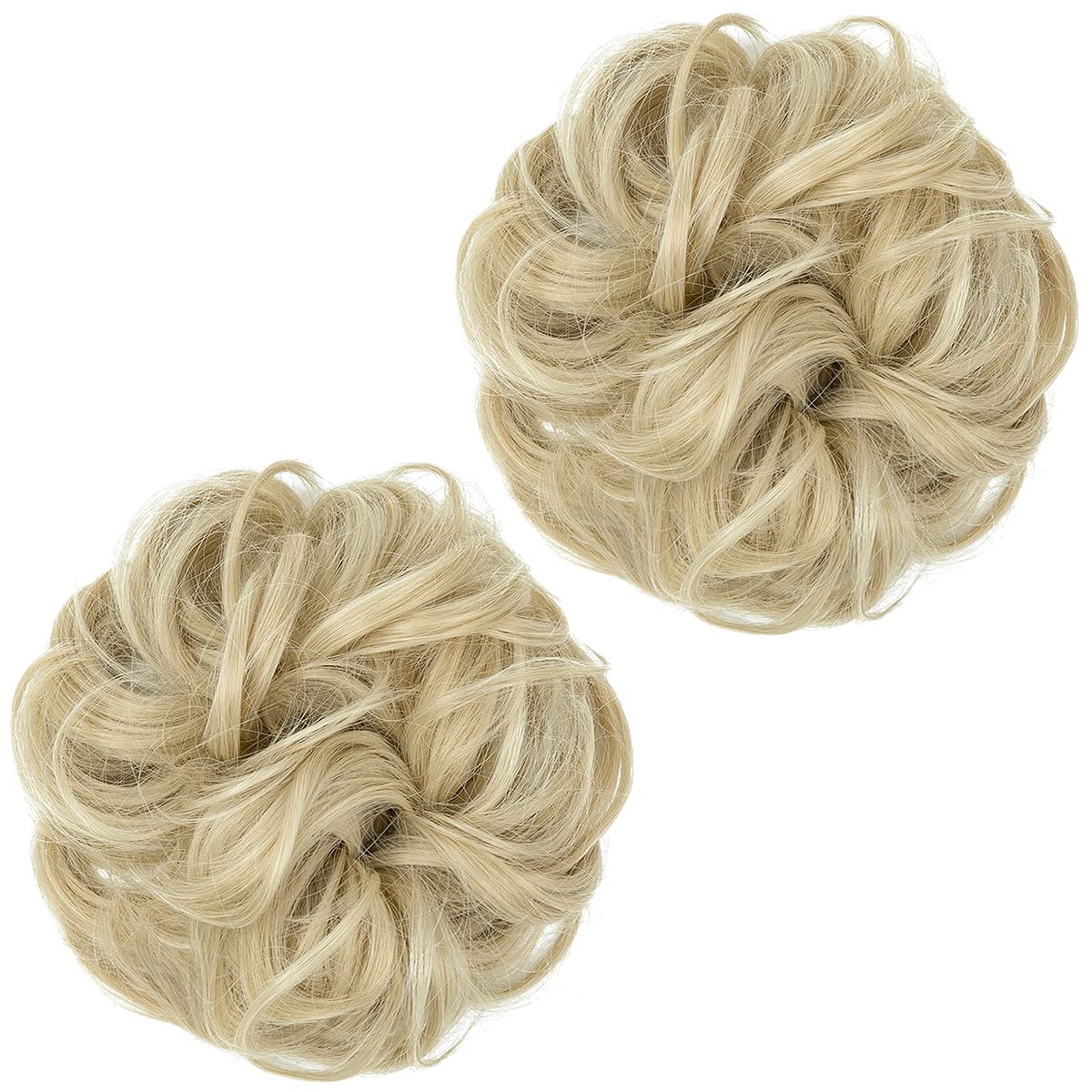Pale Ash Blonde Hair Buns (2 Pieces)
