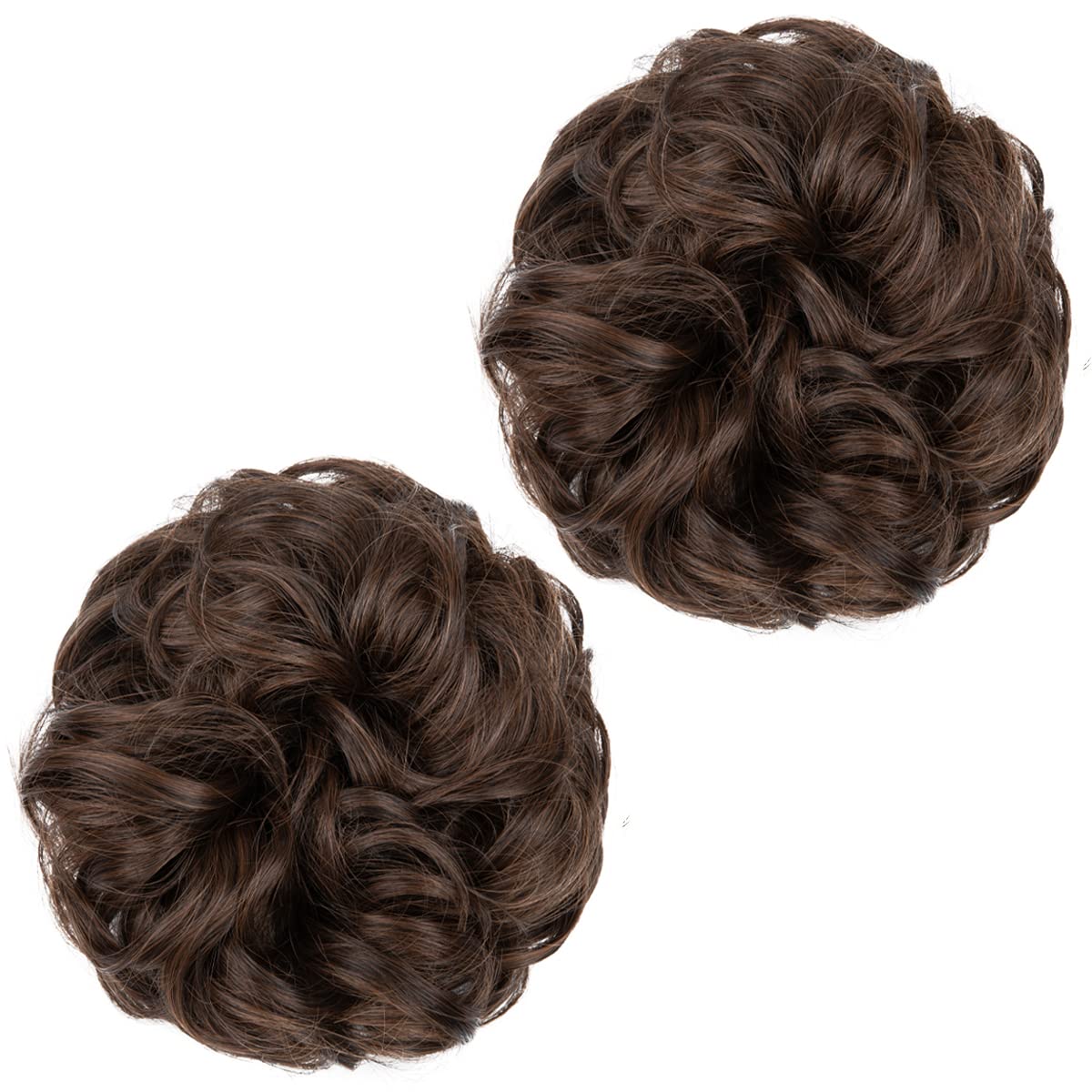 Ginger Brown Hair Buns (2 Pieces)