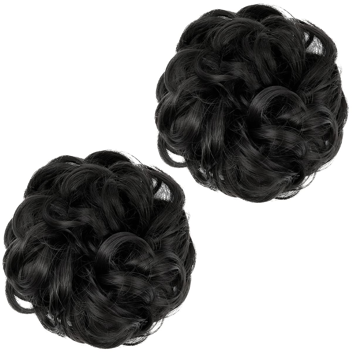 Off Black Hair Buns (2 Pieces)