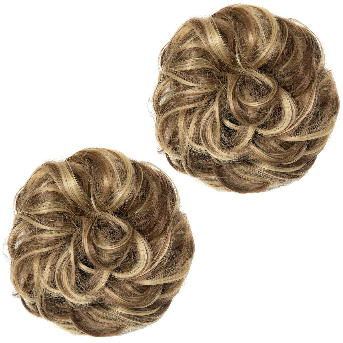 Gold Blonde/Ash Brown Hair Buns (2 Pieces)