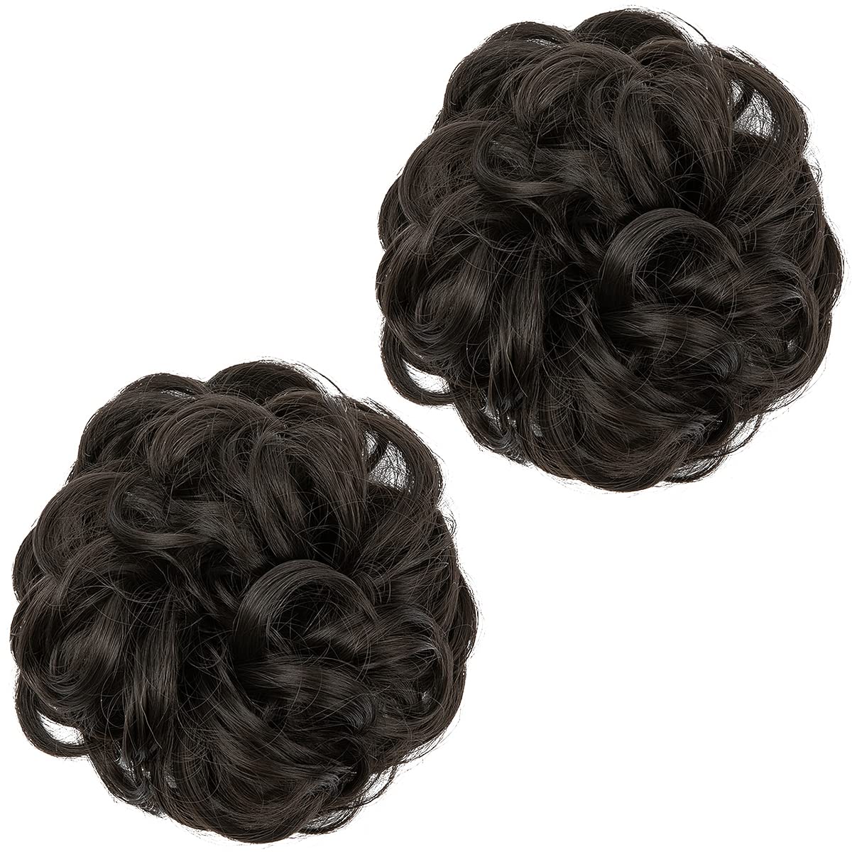 Black Brown Hair Buns (2 Pieces)