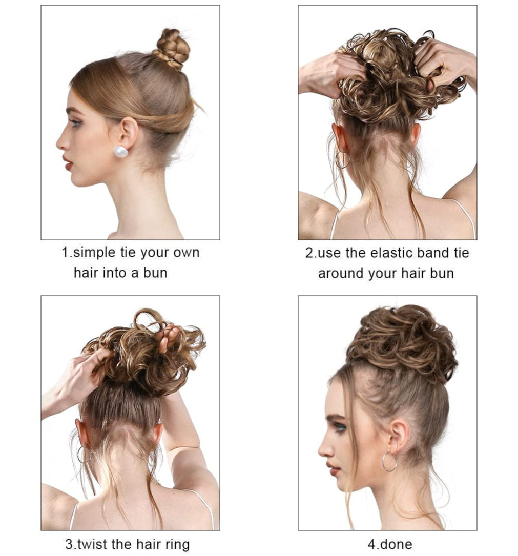 Dark Blonde Hair Buns (2 Pieces)