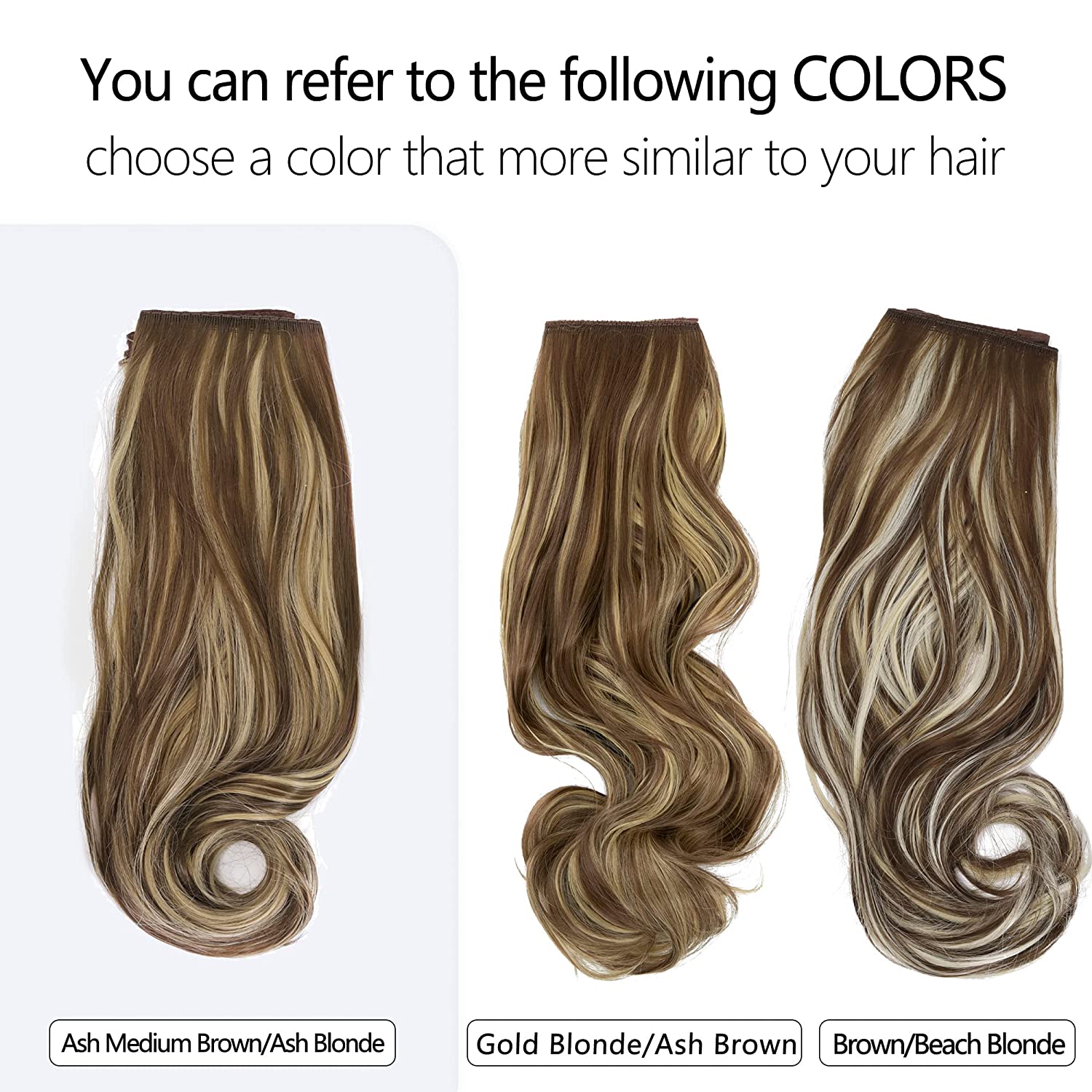 Ash Medium Brown/Ash Blonde Halo Hair Extensions