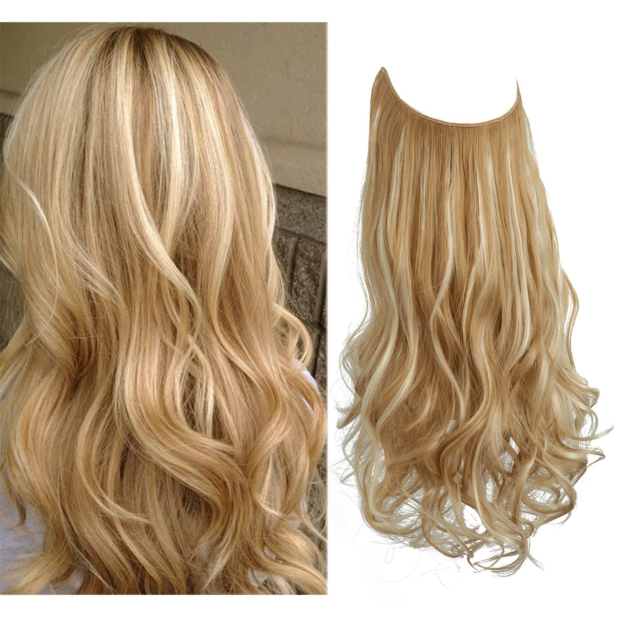 Golden Blonde /Beach Blonde Halo Hair Extensions