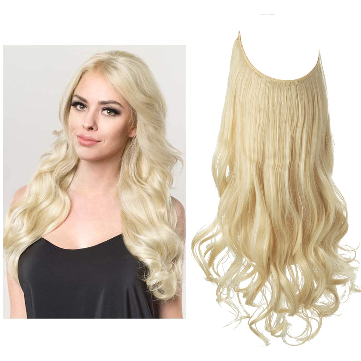 Beach Blonde Halo Hair Extensions