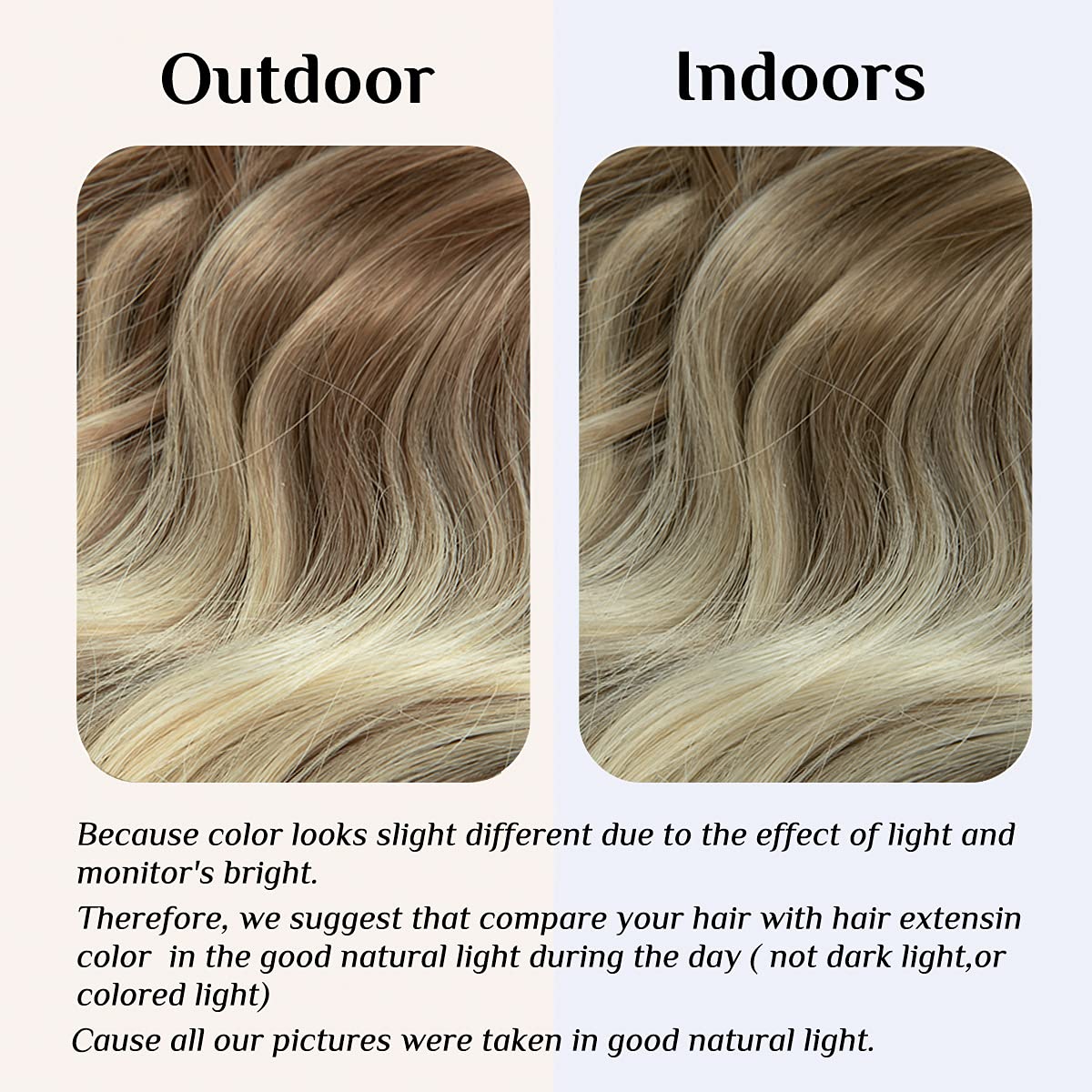 Brown to Platinum Blonde Halo Hair Extensions