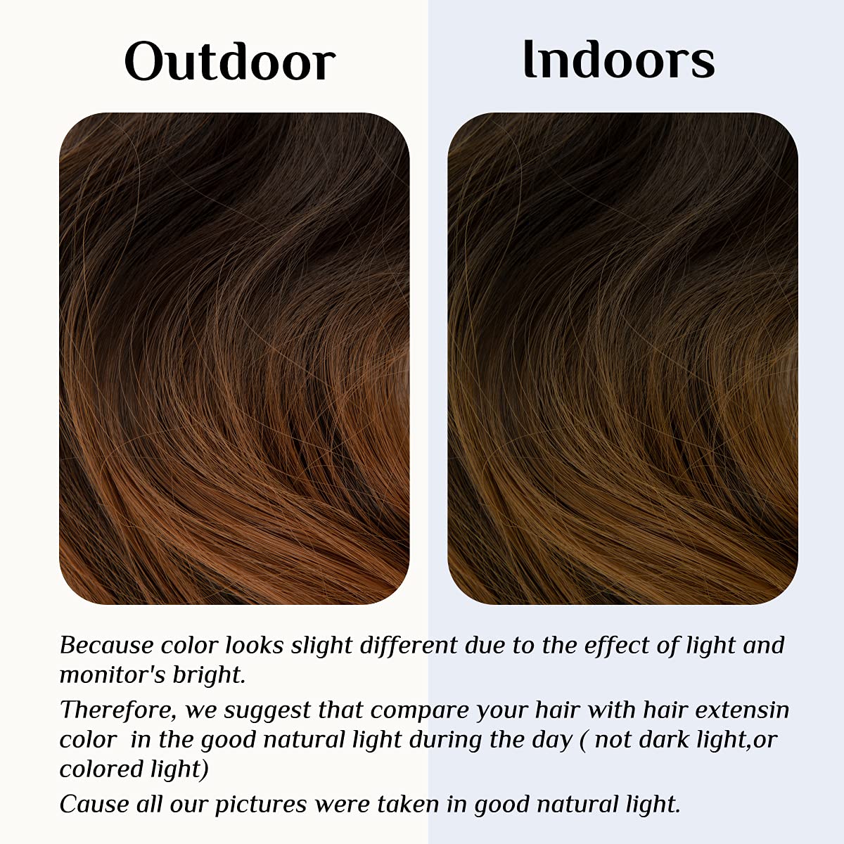 Dark Brown to Copper Auburn Halo Hair Extensions