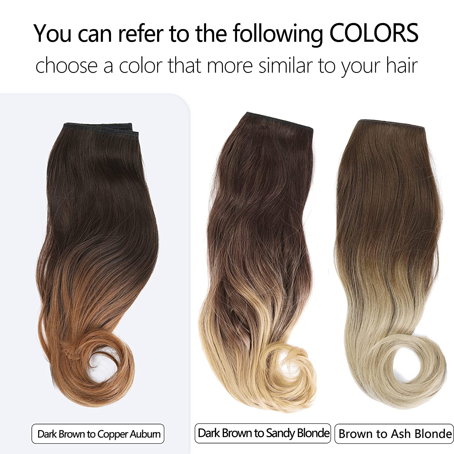 Dark Brown to Copper Auburn Halo Hair Extensions