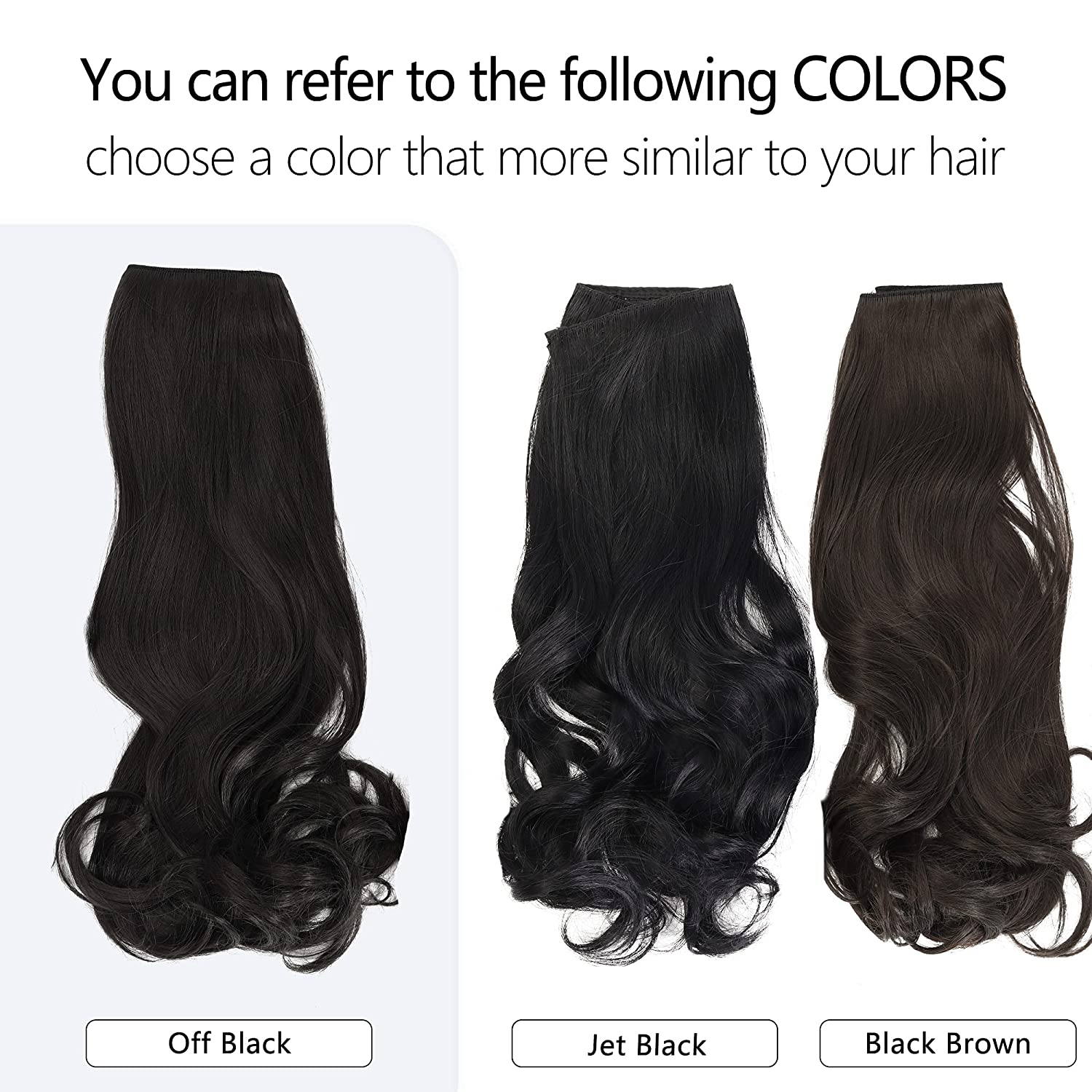 Jet Black Halo Hair Extensions