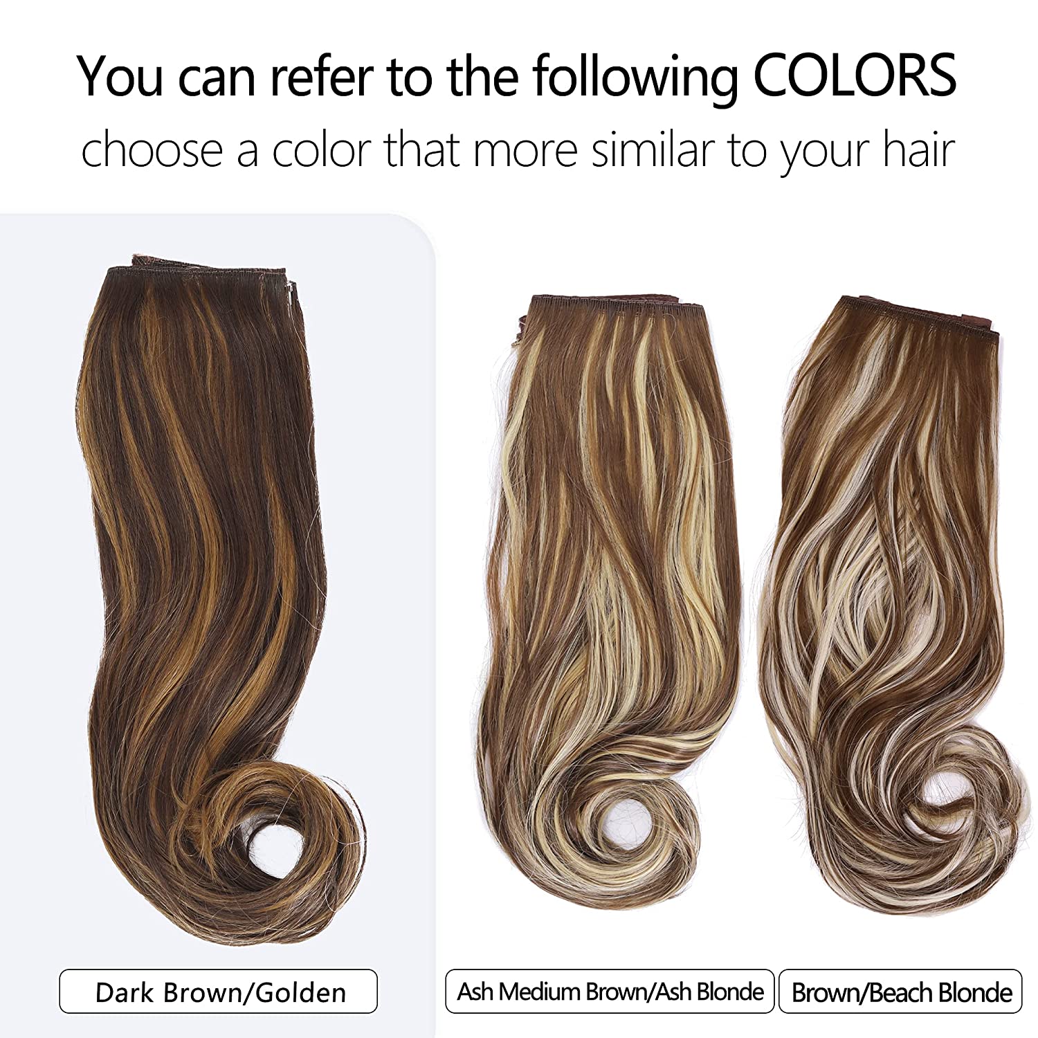 Dark Brown/Golden Halo Hair Extensions