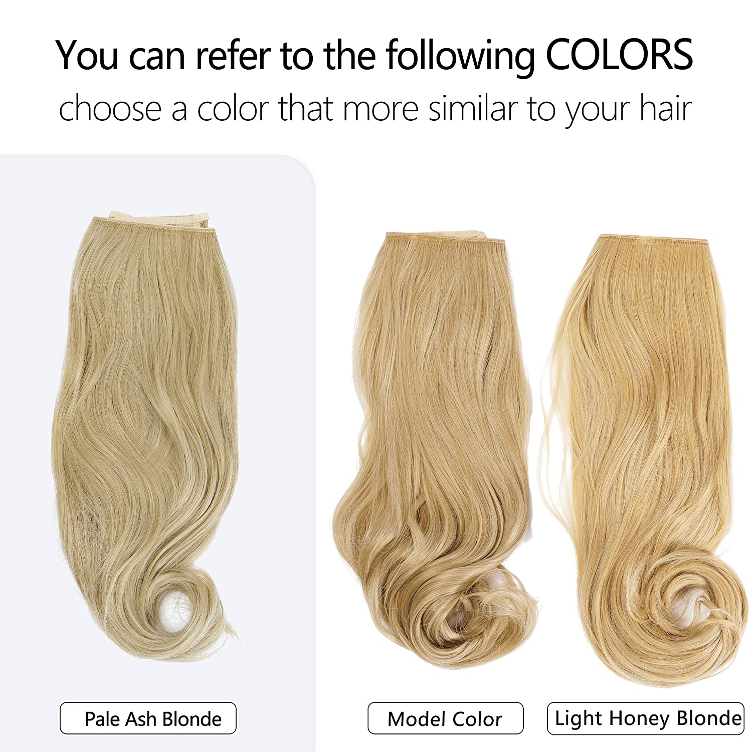 Pale Ash Blonde Halo Hair Extensions