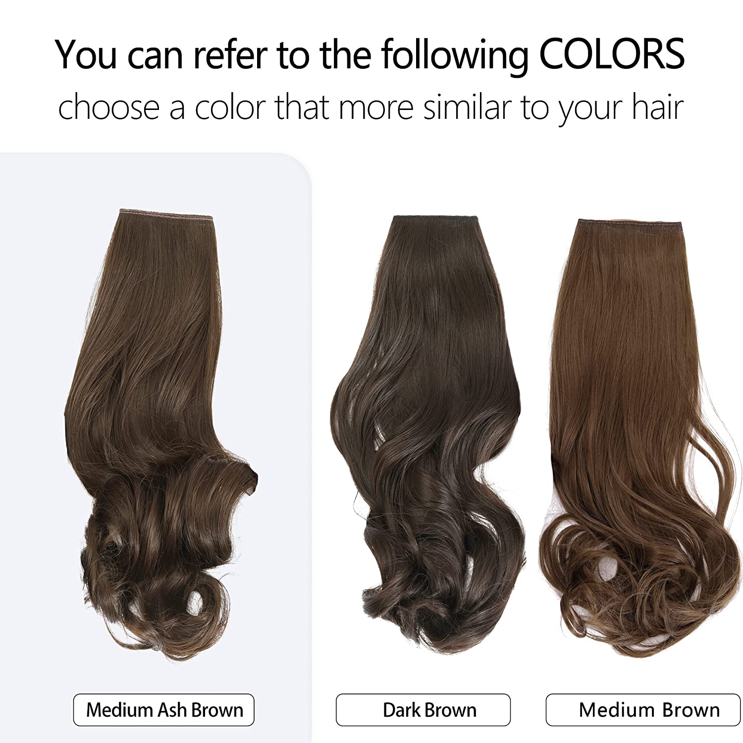 Ash Medium Brown Halo Hair Extensions