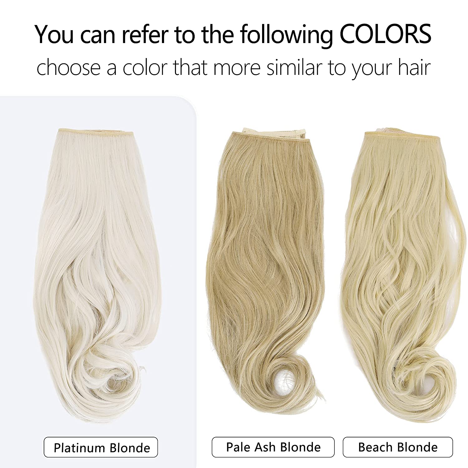 Platinum Blonde Halo Hair Extensions