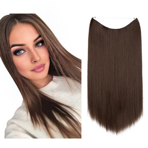 Medium Brown Straight Halo