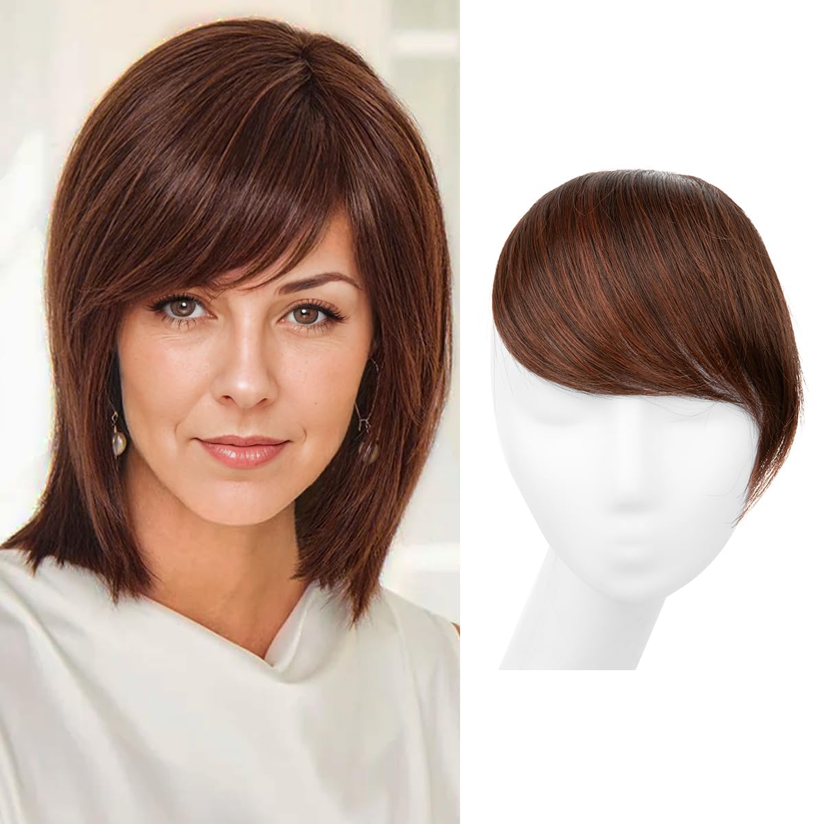 Dark Copper Blonde Clip-in Bangs
