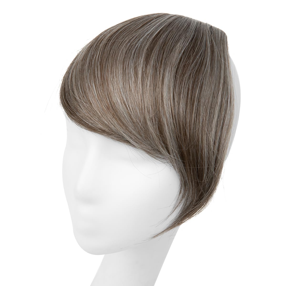 Middle Grey Clip-in Side Bangs Extension