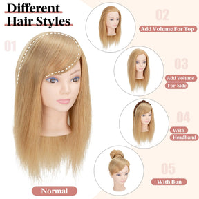 Light Champagne Clip-in Bangs
