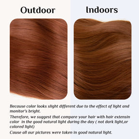 Copper Red Halo Hair Extensions