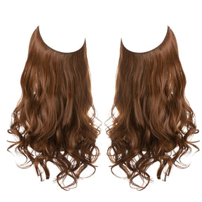 Light Auburn Halo Hair Extensions