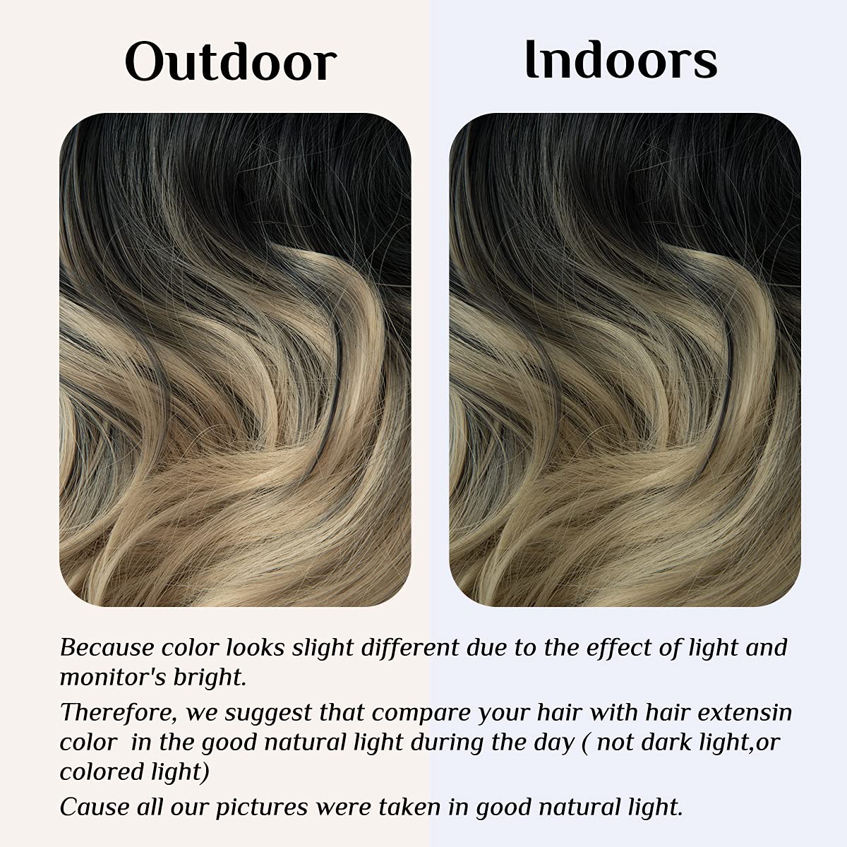 Black to Ash Blonde Halo Hair Extensions