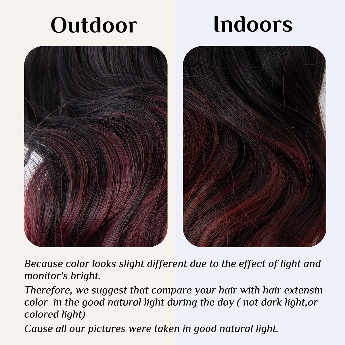 Black to Wine Red Halo Hair Extensions