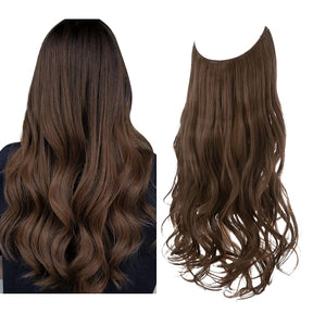 Medium Brown Halo Hair Extensions