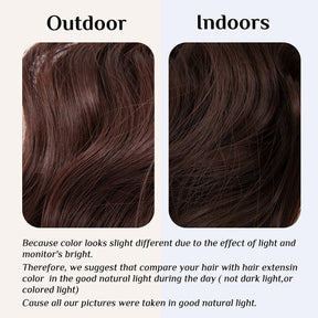 Dark Auburn Halo Hair Extensions