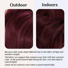 Wine Red Halo Hair Extensions