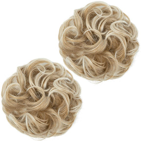 Golden Wheat Halo® Wavy Curly Messy Bun (2 Stück)